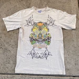 Vintage South Pole shirt with graffiti front of shirt